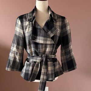 Calvin Klein Jeans Black and Cream Patterned Jacket